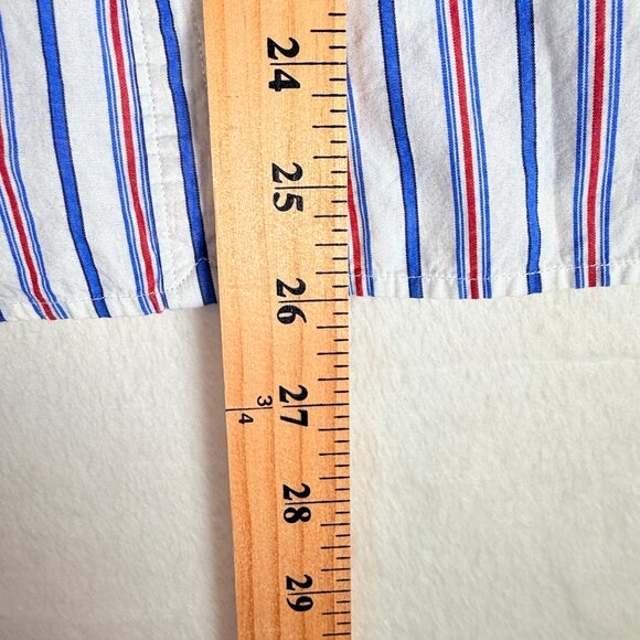 Lauren Ralph Lauren Shirt Mens Small Blue Red White Stripe Cotton Button Down - Picture 6 of 7